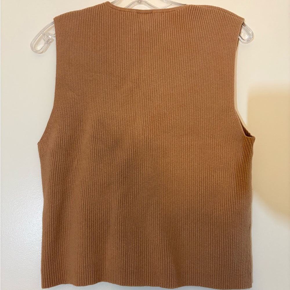 Abercrombie & Fitch Tan Ribbed Fitted Tank Top - Picture 2 of 3